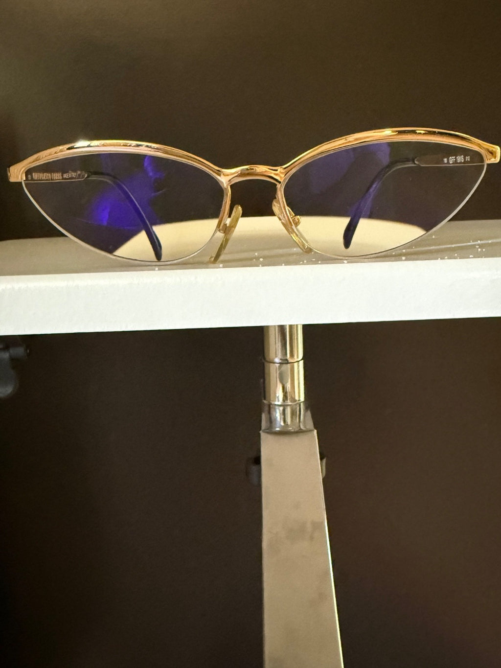 Gianfranco Ferre 1990's VINTAGE Cat Eye Sunglasses 191/S 012 Gold Half Rim