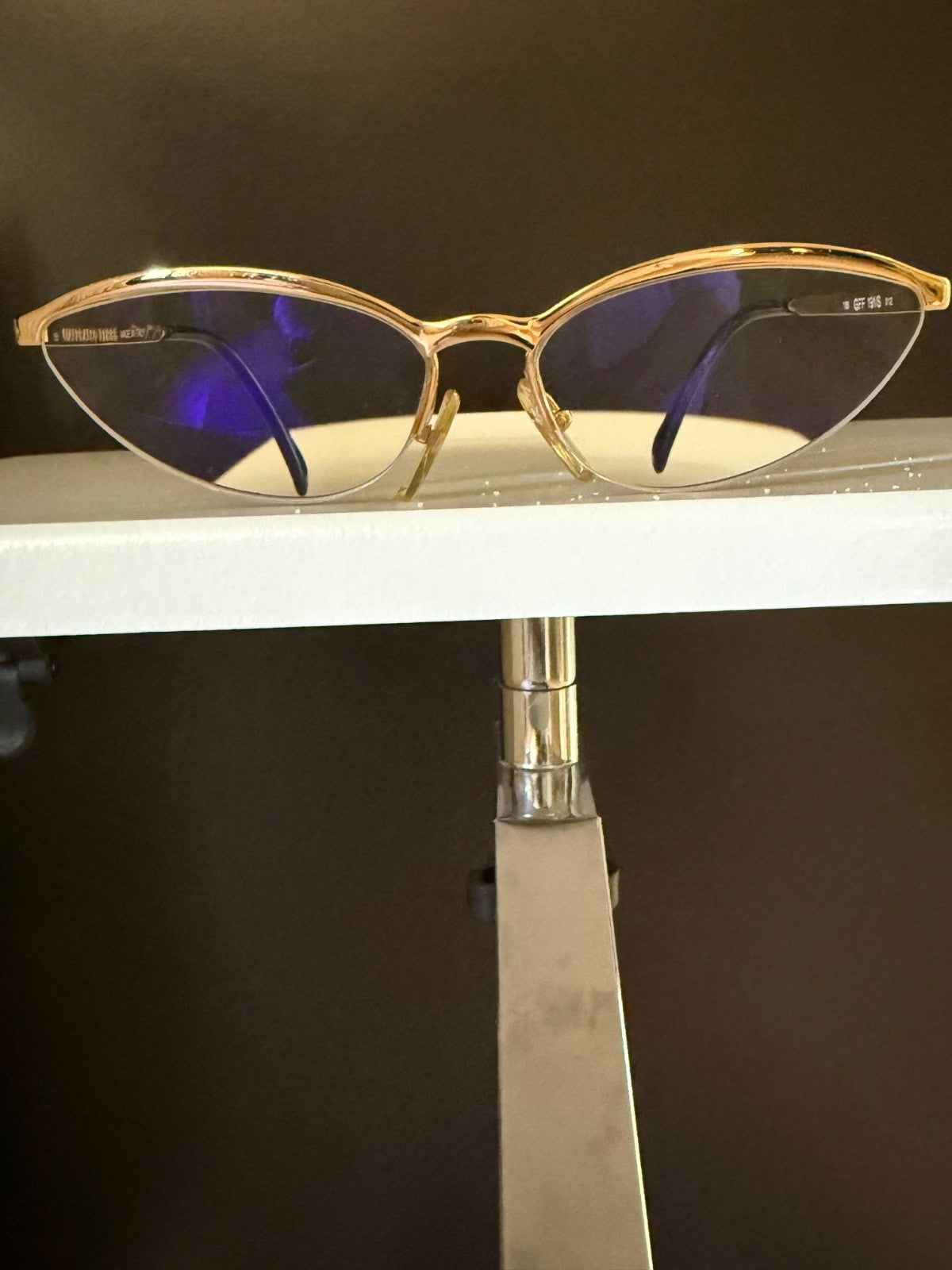 Gianfranco Ferre 1990's VINTAGE Cat Eye Sunglasses 191/S 012 Gold Half Rim