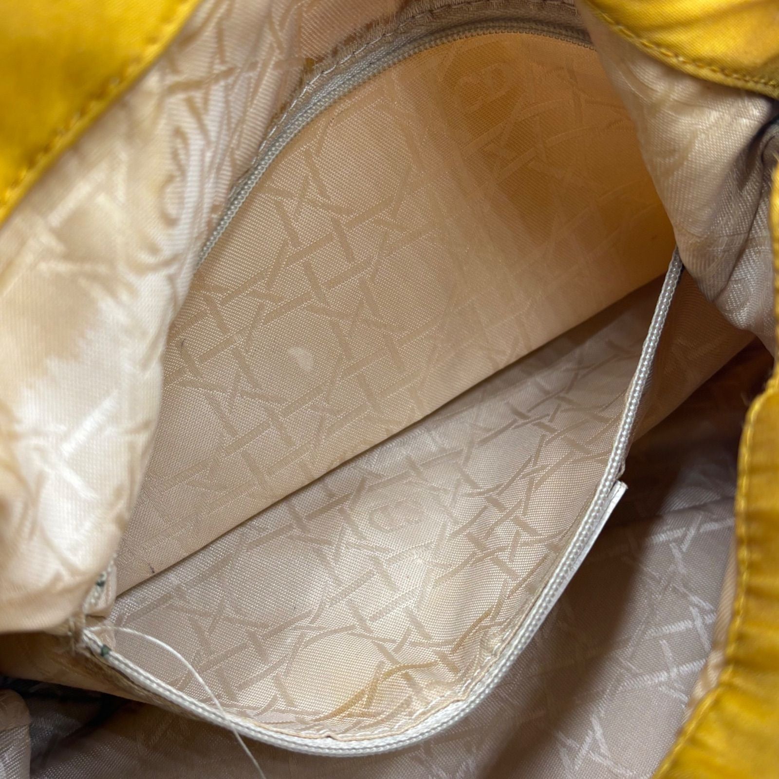 Vintage Christian Dior Yellow Nylon Shoulder Bag - Made in Italy