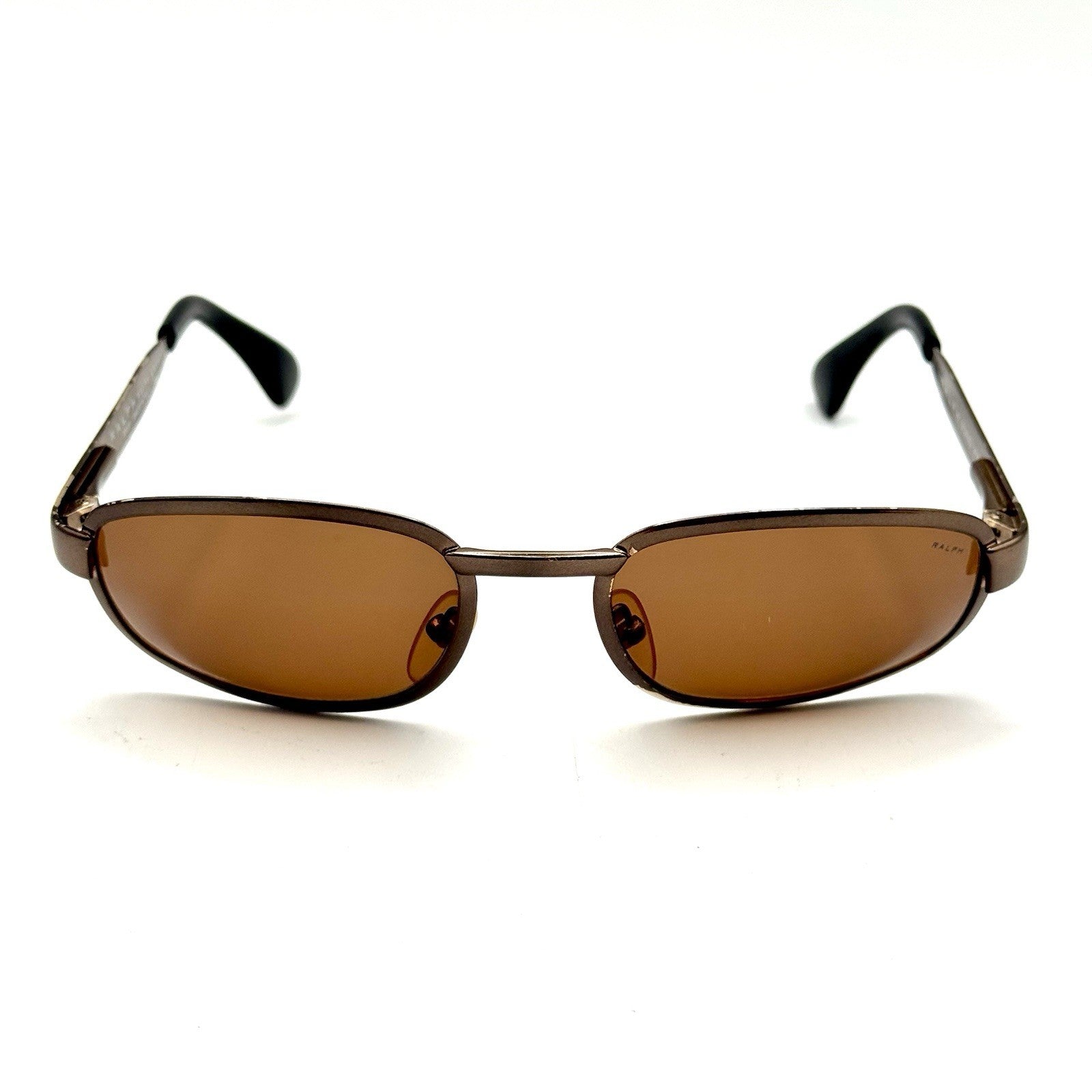 Ralph Lauren Oval Sunglasses 912/N/S VTG Brown Metal Designer Frame & Lens 55-20