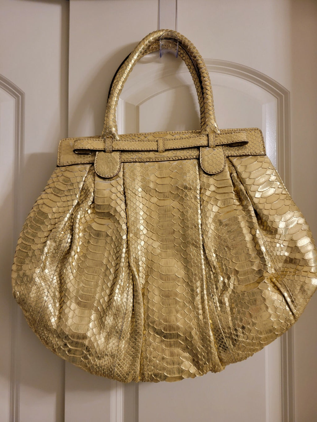 Zagliani Python Handbag