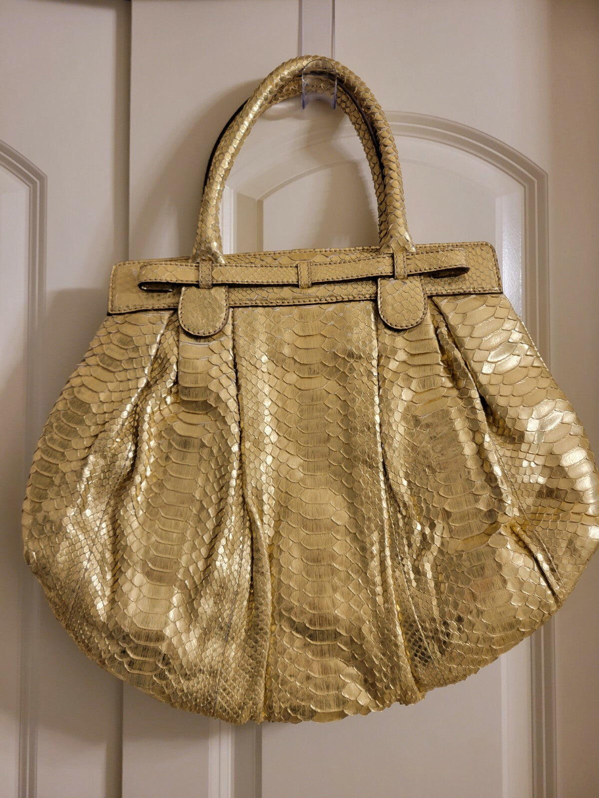 Zagliani Python Handbag