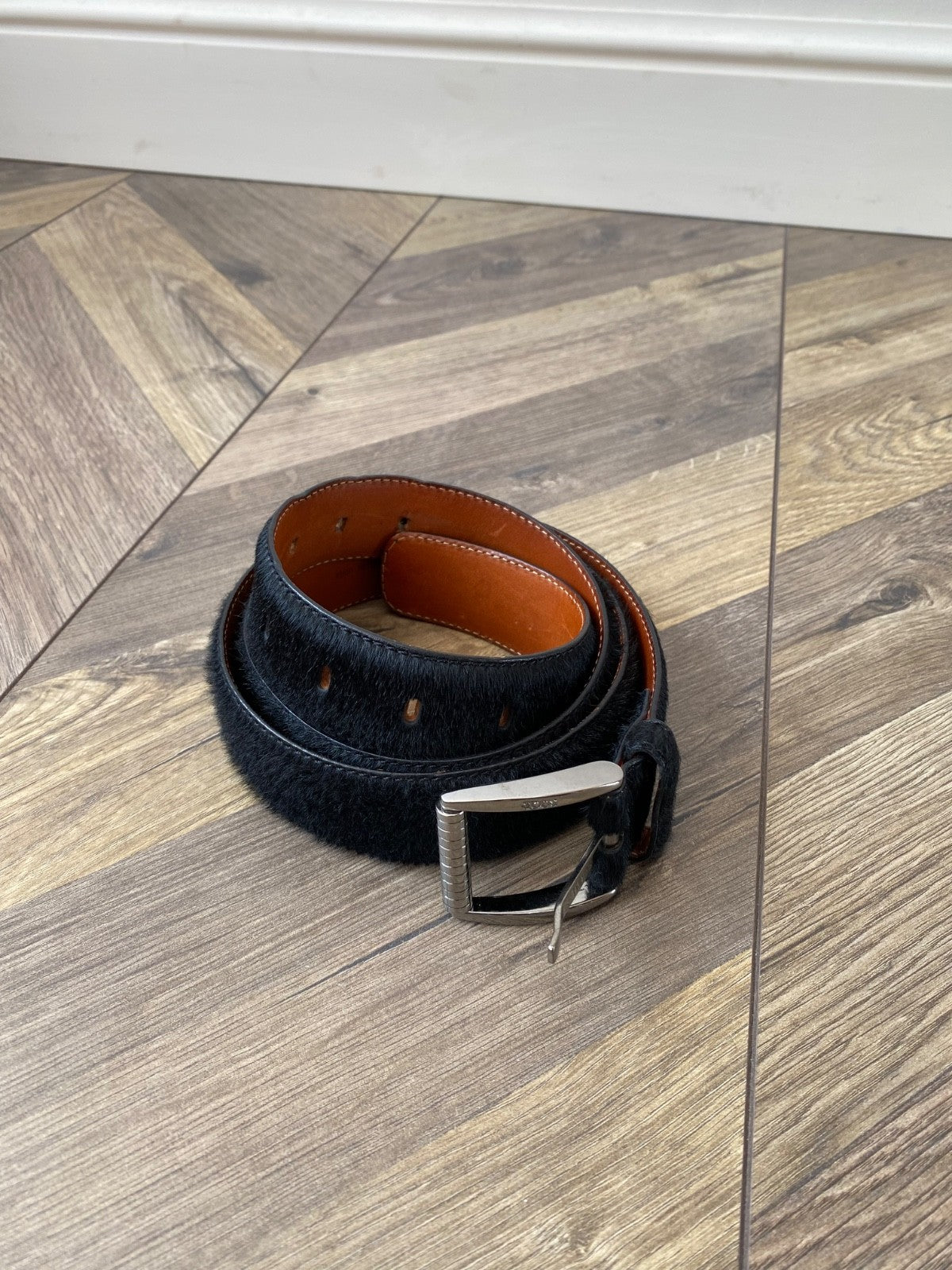 Vintage Tod’s Pony Hair Leather Belt