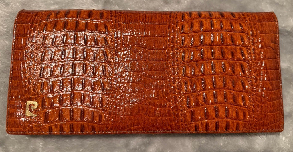 Pierre Cardin Crocodile Leather Shoulder Clutch Bag 1970s-1980s