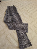 Bebe Vintage Sequin Snakeskin Two Piece Set Small