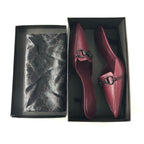 NIB Vintage Gucci Horsebit Wine Leather Pointed Toe Kitten Heel Pumps Mules 8.5