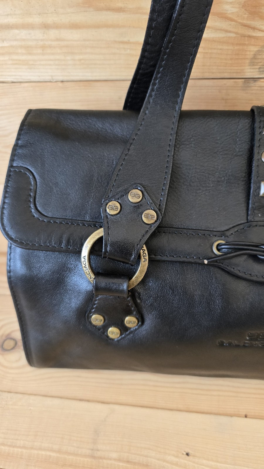 Y2k  Vintage Balenciaga Handbag Black Made In Spain