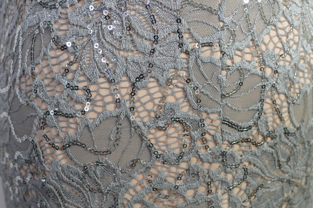 Vintage Sequin Halter - Open Back - Maxi Dress
