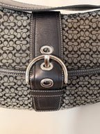 Coach Vintage Y2K Soho Black Signature Canvas Shoulder Bag