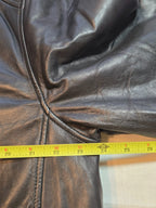 G-III Apparel Men's Leather Jacket Black Medium Y2K