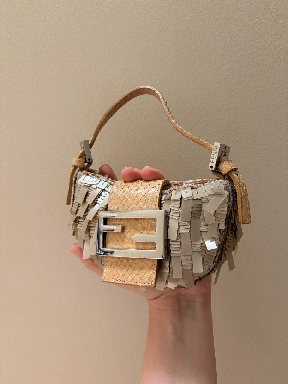 Fendi Mini Beaded Croissant Bag