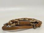 Vtg Fendi Leopard Print Pony Hair Croissant Bag