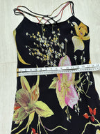 René Derhy Y2K Floral Spider Back Midi Dress