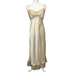 Vintage 90s does 40s Victoria's Secret Silk Slip Maxi Dress lace size Medium