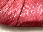 Judith Leiber Clutch Snakeskin RASPBERRY PINK Evening Bag Shoulder Vintage 1980s