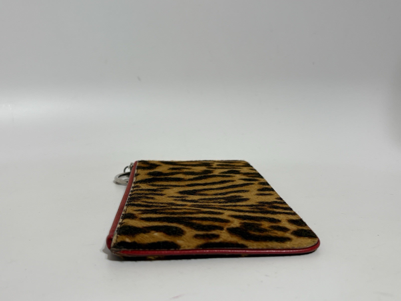 Vtg Christian Dior by John Galliano Leopard Print Pony Hair Clutch Bag