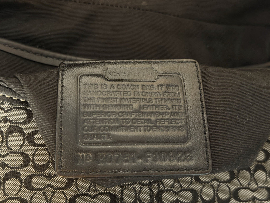 Coach Vintage Y2K Soho Black Signature Canvas Shoulder Bag
