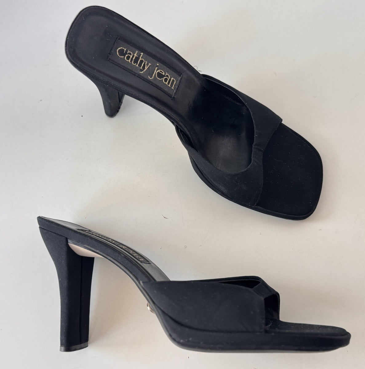 Vintage 90's Cathy Jean Black Slip On Heels