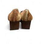 Vintage Fendi Ponyhair Square Toe Block Heels in good condition