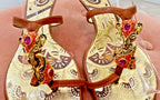 Vintage Giuseppe Zanotti Jeweled Kissing Elephant Thong Heels