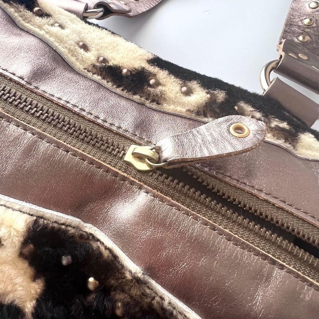 Dolce & Gabbana Vintage Fur and Leather Shoulder Bag