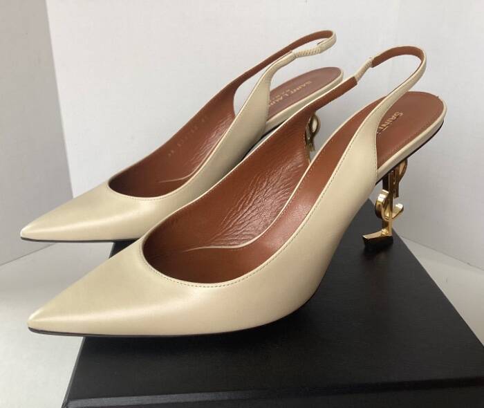SAINT LAURENT YSL OPYUM SLINGBACK 85 PUMPS SZ 41