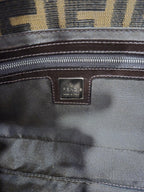 Fendi shoulder bag Mamma Baguette Beaded Flower Zucca Brown
