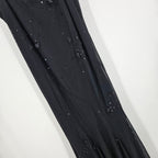 Vintage Cache Dress Black Sequin Flower Mesh Cami