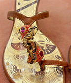 Vintage Giuseppe Zanotti Jeweled Kissing Elephant Thong Heels