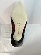 New!! Never Worn! MANOLO BLAHNIK Wool Bayhi 90 Boot (Plaid)