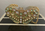 JUDITH LEIBER SWAROVSKI CRYSTAL CELESTRINA GOLD BUTTERFLY BAG MINAUDIERE CLUTCH