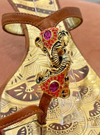 Vintage Giuseppe Zanotti Jeweled Kissing Elephant Thong Heels