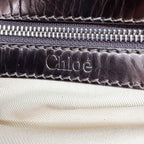CHLOÉ Paddington Horse Charm Ocher Brown Patent Leather Shoulder Bag