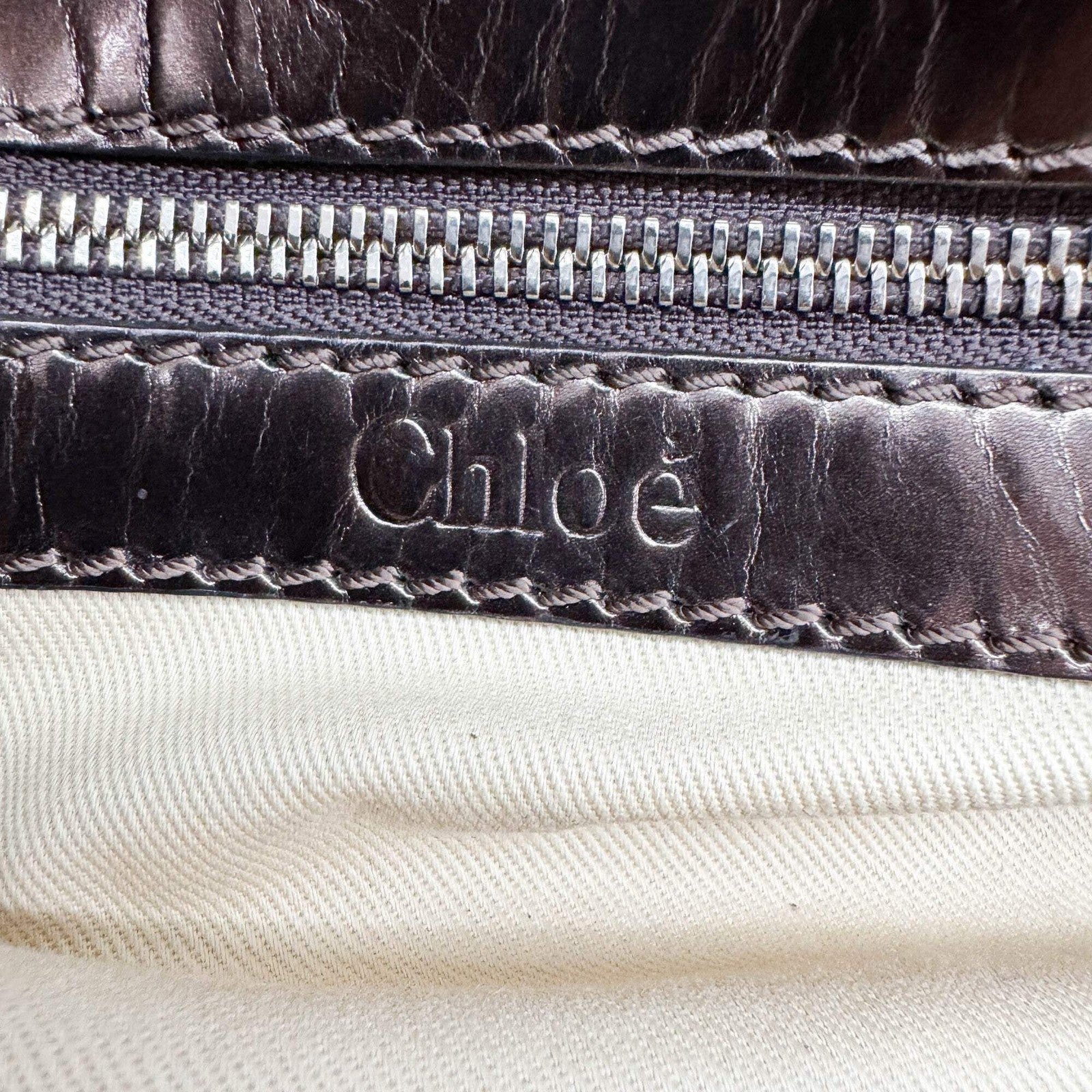 CHLOÉ Paddington Horse Charm Ocher Brown Patent Leather Shoulder Bag