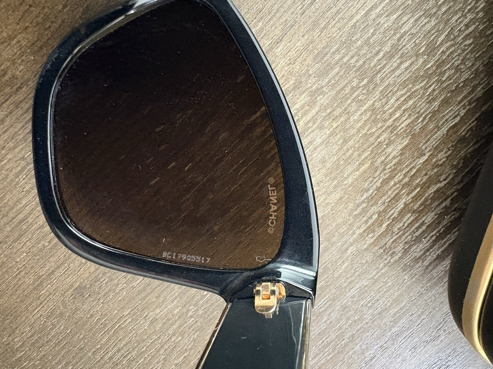 Authentic Chanel CH5271 Black Cat Eye Gold Mirror  Lens CC Logo w/Box & Hardcase