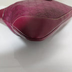 GUCCI Jackie Shima Leather Shoulder Bag Red Purple Hobo 153029