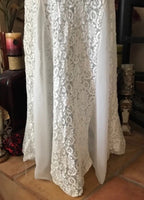 Chiffon Lace Vintage Shirley Of Hollywood Maxi Long Nightgown Full Slip Lingerie