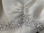 Vera Wang Long Formal Gown Mermaid Tulip Wedding Dress Size 6 Champagne NEW