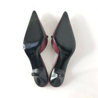 NIB Vintage Gucci Horsebit Wine Leather Pointed Toe Kitten Heel Pumps Mules 8.5