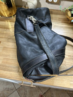 Rugby Ralph Lauren Black Drawstring Bucket Bag Large