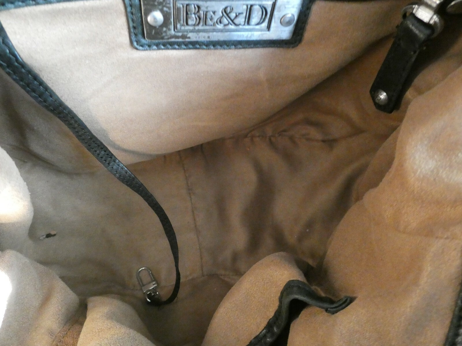 Be&D Women's Gray Leather Shoulder Bag Crossbody