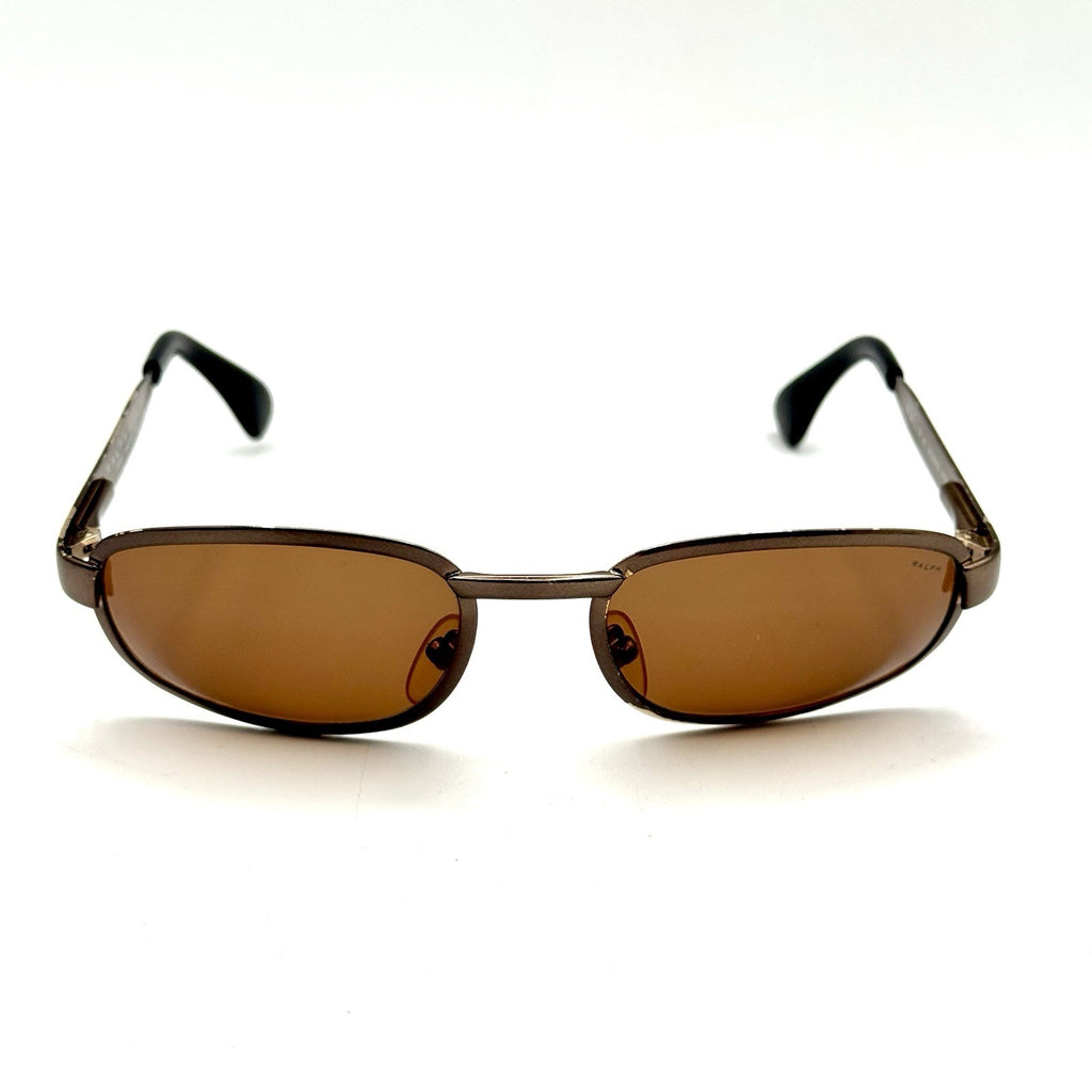 Ralph Lauren Oval Sunglasses 912/N/S VTG Brown Metal Designer Frame & Lens 55-20