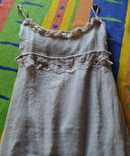 LM Lulu Paris Polka Dot Silk Dress Beige US 10