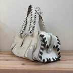 Chloe Silverado White Leather Bag Vintage Early 2000s Large Satchel Tote