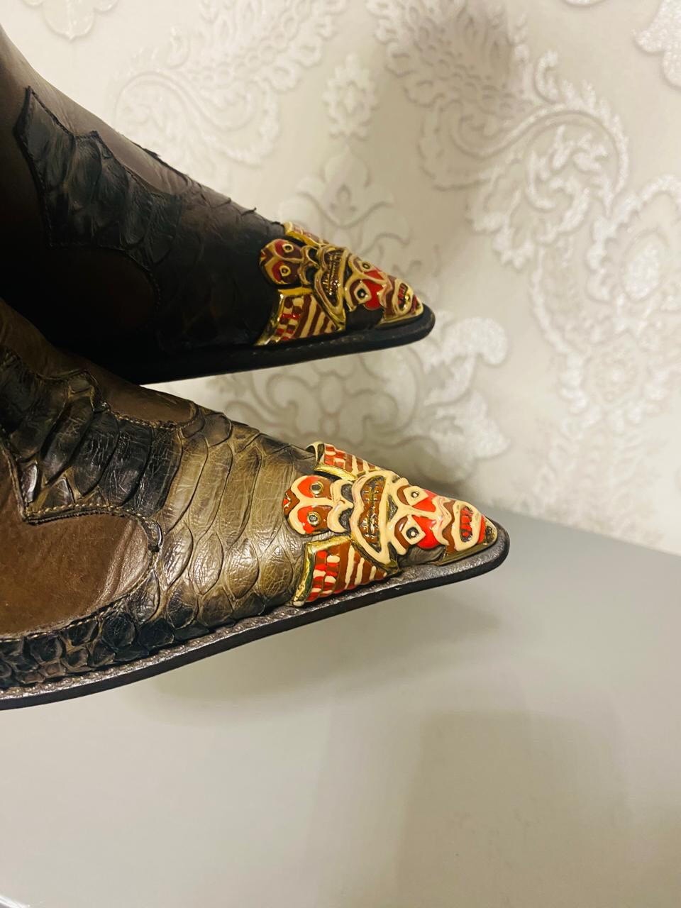 Gianmarco Lorenzi Limited Cowboy Women Boots Very Sexy Heels Size 37