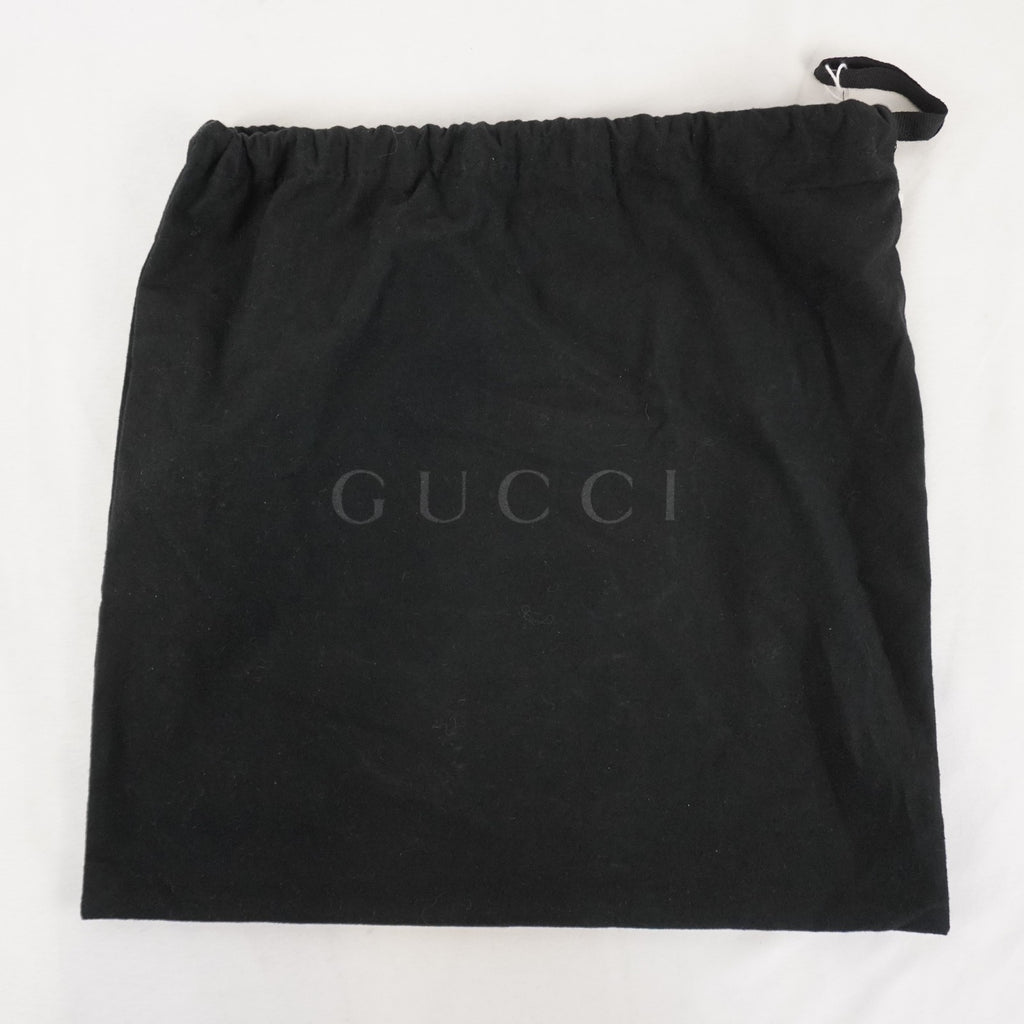 Gucci Jackie Slim Medium Shoulder Bag In Ivory GG Canvas W/ White Leather Trim