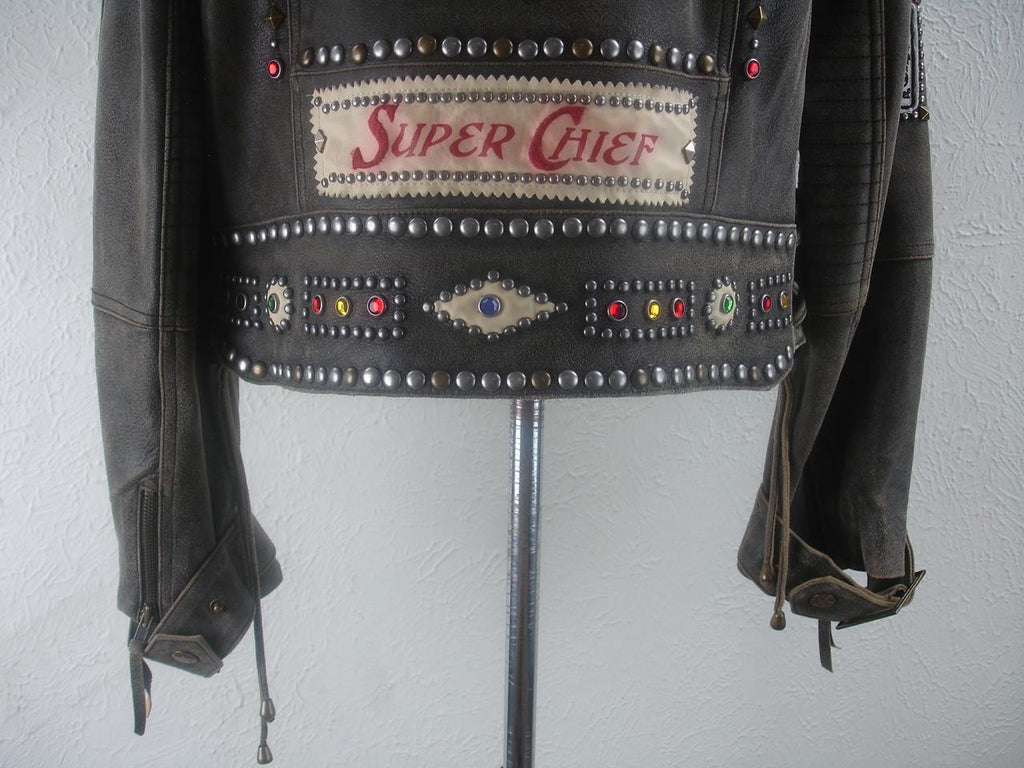 Double D Super Chief Biker Jacket Brown Leather Large