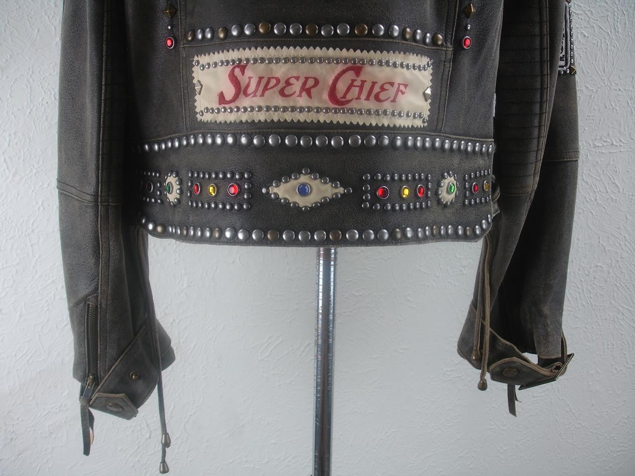 Double D Super Chief Biker Jacket Brown Leather Large
