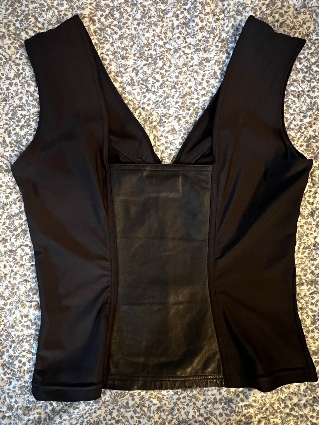 Harley Davidson Y2K Women's Black Leather Corset Bustier Top Medium