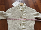 Alexander Wang Smocked Ruffle Long Jacket Dress S In Vintage White